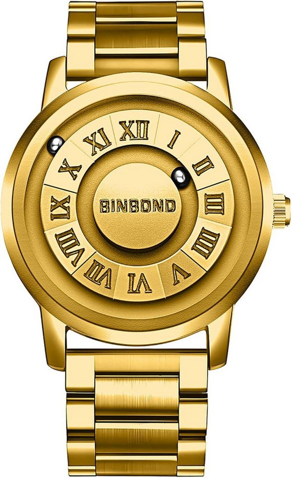 Lancardo Hochpräzises Quarzwerk-magnetischer Kugelanzeige-futuristischem Design Watch, Stilvolle Herrenmodeuhr mit verstellbarem Edelstahlarmband Lancardo Hochpräzises Quarzwerk-magnetischer Kugelanzeige-futuristischem Design Watch, Stilvolle Herrenmodeuhr mit verstellbarem Edelstahlarmband von Lancardo