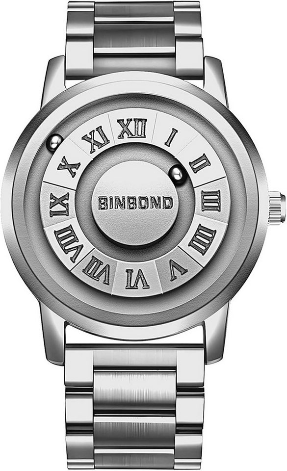 Lancardo Hochpräzises Quarzwerk-magnetischer Kugelanzeige-futuristischem Design Watch, Stilvolle Herrenmodeuhr mit verstellbarem Edelstahlarmband Lancardo Hochpräzises Quarzwerk-magnetischer Kugelanzeige-futuristischem Design Watch, Stilvolle Herrenmodeuhr mit verstellbarem Edelstahlarmband von Lancardo