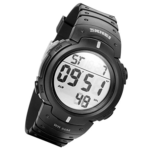Lancardo Kinder Armbanduhr, 50M wasserdicht Studenten Sport LED Digital Quarz Uhr mit Datum/Alarm Stoppuhr/LED, Silber Lancardo Kinder Armbanduhr, 50M wasserdicht Studenten Sport LED Digital Quarz Uhr mit Datum/Alarm Stoppuhr/LED, Silber von Lancardo