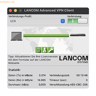 LANCOM Systems LANCOM Upgrade Advanced VPN Client (MAC, 10er Bulk) EMa von Lancom Systems