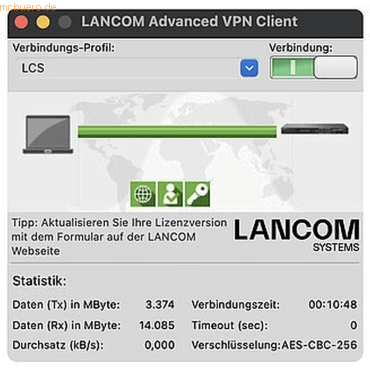 LANCOM Systems LANCOM Upgrade Advanced VPN Client (MAC, 10er Bulk) EMa von Lancom Systems