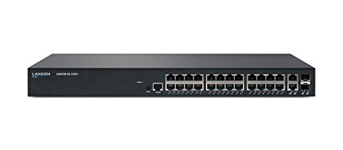 LANCOM GS-2326+, Managed Layer-2-Switch mit 26 Ports, 24 Gigabit Ethernet Ports, 2 Combo-Ports Ethernet/SFP (10/100/1G), 52 GBit/s Durchsatz von Lancom