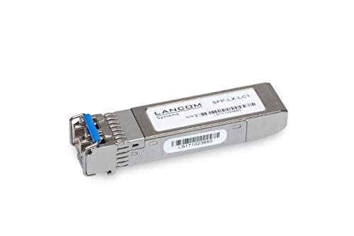 LANCOM SFP-LX-LC1 Glasfaser-SFP-Modul, 1000BASE-LX-SFP-Modul, Singlemode Fiber (max. Entfernung 10 km), schwarz, grau von Lancom