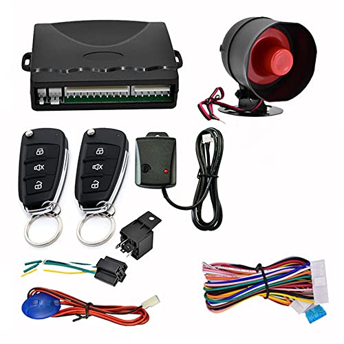 Lancoon Auto Alarm Sicherheitssystem, 110dB Anti Diebstahl Gerät Keyless Entry Auto Suche Universal Central Lock Kit mit Shock Sensor Control Box 2 Ersatz Fernbedienungen LED Display Lights von Lancoon