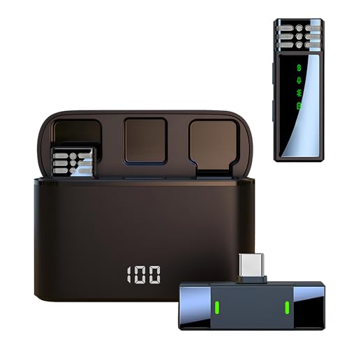 Lancoon Drahtloses Mikrofon mit Ladecase Geeignet für Android Laptop Clip auf Ansteckmikrofon Rauschunterdrückung Nachhall für Interview Videoaufnahmen Lancoon Drahtloses Mikrofon mit Ladecase Geeignet für Android Laptop Clip auf Ansteckmikrofon Rauschunterdrückung Nachhall für Interview Videoaufnahmen von Lancoon