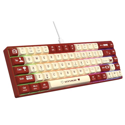 Lancoon Kabelgebundene Mechanische Tastatur mit Hot Swappable 68 Tasten Kompakte Farbe Hintergrundbeleuchtung Ergonomisches Design Portable Plug and Play für Gaming PC Computer Laptop Lancoon Kabelgebundene Mechanische Tastatur mit Hot Swappable 68 Tasten Kompakte Farbe Hintergrundbeleuchtung Ergonomisches Design Portable Plug and Play für Gaming PC Computer Laptop von Lancoon