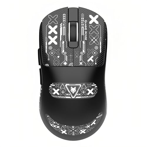 Lancoon Kabellose Gaming-Maus mit 12000 DPI Einstellbare PU Aufkleber PAW-3311 Sensor 2.4G Tri-Mode Leichtgewicht Wiederaufladbar Langlebig für Laptop Computer Büro Zuhause von Lancoon