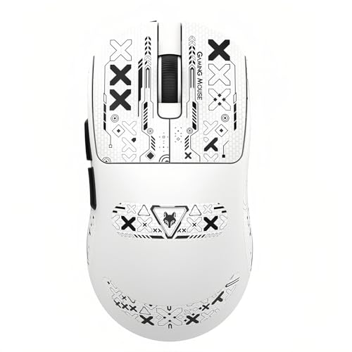 Lancoon Kabellose Maus mit 12000 DPI Einstellbare PU Sticker PAW-3311 Sensor 2.4G Tri-Mode Leichtgewicht Wiederaufladbar Langlebig für Laptop Computer Büro Zuhause Gaming von Lancoon