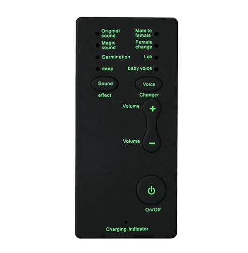 Lancoon Mini Sprachwechsler, Live-Soundkarte mit Kleinen Tragbaren 7 Soundeffekten Plug and Play Leicht zu Tragen Kunststoff, Geeignet für PS4 Telefone Computer Laptops (Schwarz) von Lancoon