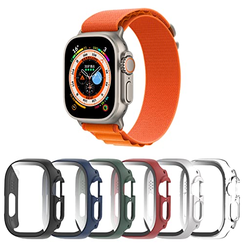 Landhoo 6 Stück Schutzhülle für Apple Watch Serie 9/8 Ultra 49 mm Displayschutzfolie mit gehärtetem Glas, harte PC-HD-Vollabdeckung, Schutzhülle für iWatch S9/S8. Landhoo 6 Stück Schutzhülle für Apple Watch Serie 9/8 Ultra 49 mm Displayschutzfolie mit gehärtetem Glas, harte PC-HD-Vollabdeckung, Schutzhülle für iWatch S9/S8. von Landhoo
