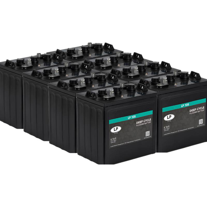 8x Traktionsbatterie Landport LP 105 6V 225Ah Deep Cycle (48V) von Landport