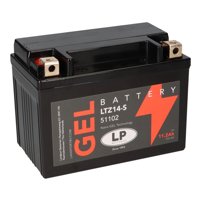 Batterie 12V 11,2Ah für Motorrad Startbatterie MG LTZ14-S von Landport