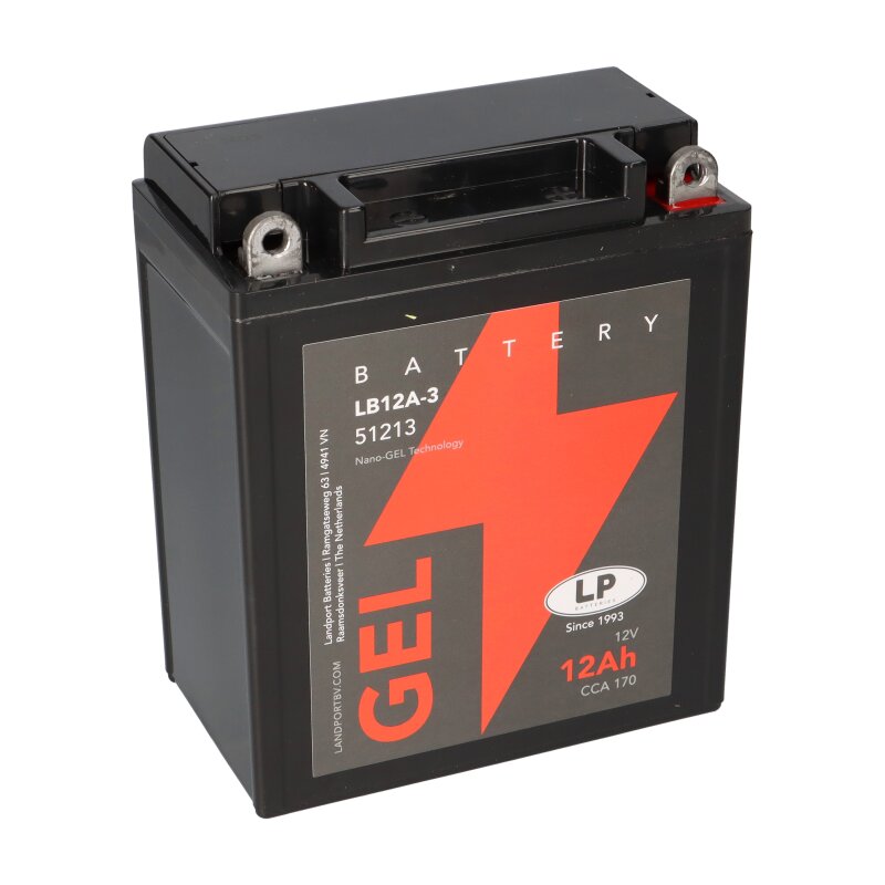 Batterie 12V 12Ah für Motorrad Startbatterie MG LB12A-3 von Landport