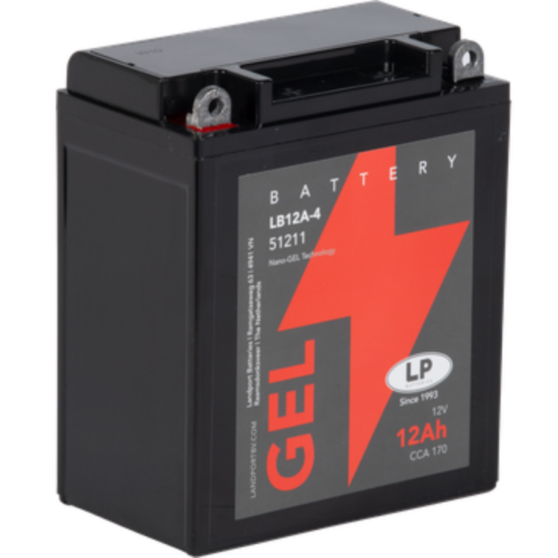 Batterie 12V 12Ah für Motorrad Startbatterie MG LB12A-4 Batterie 12V 12Ah für Motorrad Startbatterie MG LB12A-4 von Landport