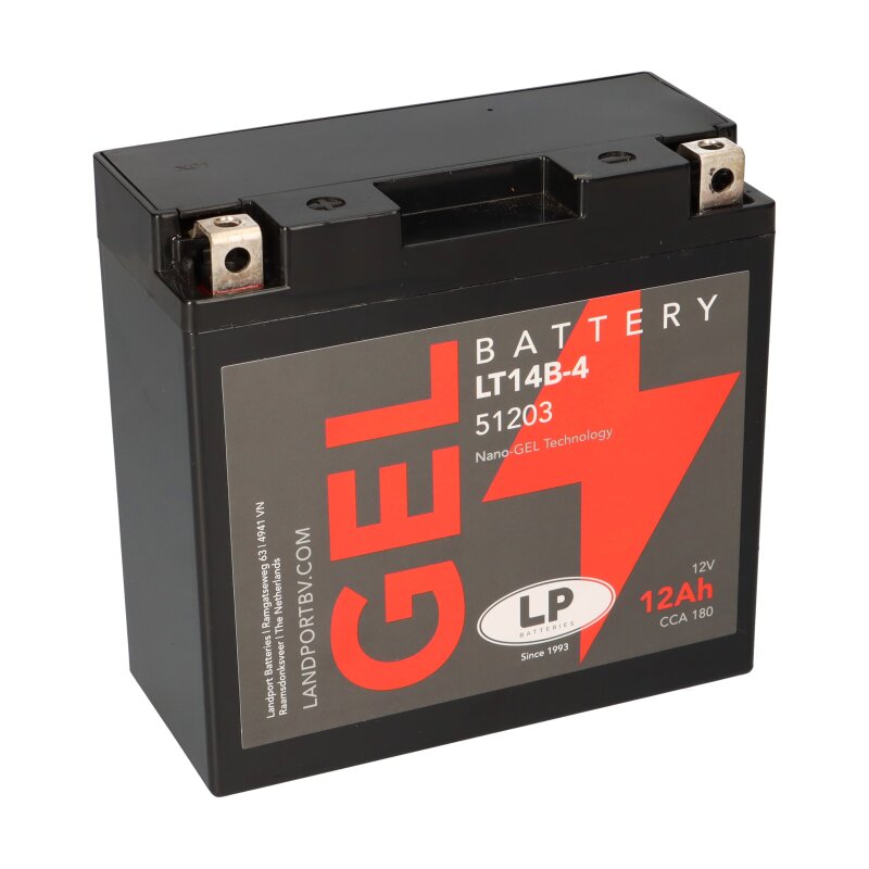 Batterie 12V 12Ah für Motorrad Startbatterie MG LT14B-4 von Landport