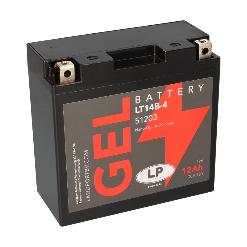 Batterie 12V 12Ah für Motorrad Startbatterie MG LT14B-4 Batterie 12V 12Ah für Motorrad Startbatterie MG LT14B-4 von Landport