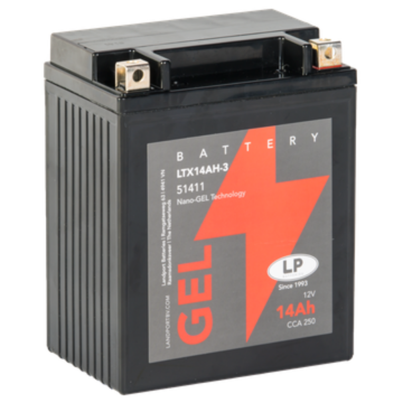 Batterie 12V 14Ah für Motorrad Startbatterie MG LTX14AH-3 Batterie 12V 14Ah für Motorrad Startbatterie MG LTX14AH-3 von Landport