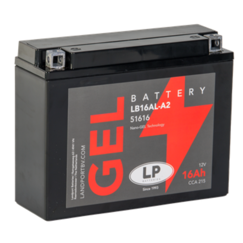 Batterie 12V 16Ah für Motorrad Startbatterie MG LB16AL-A2 von Landport