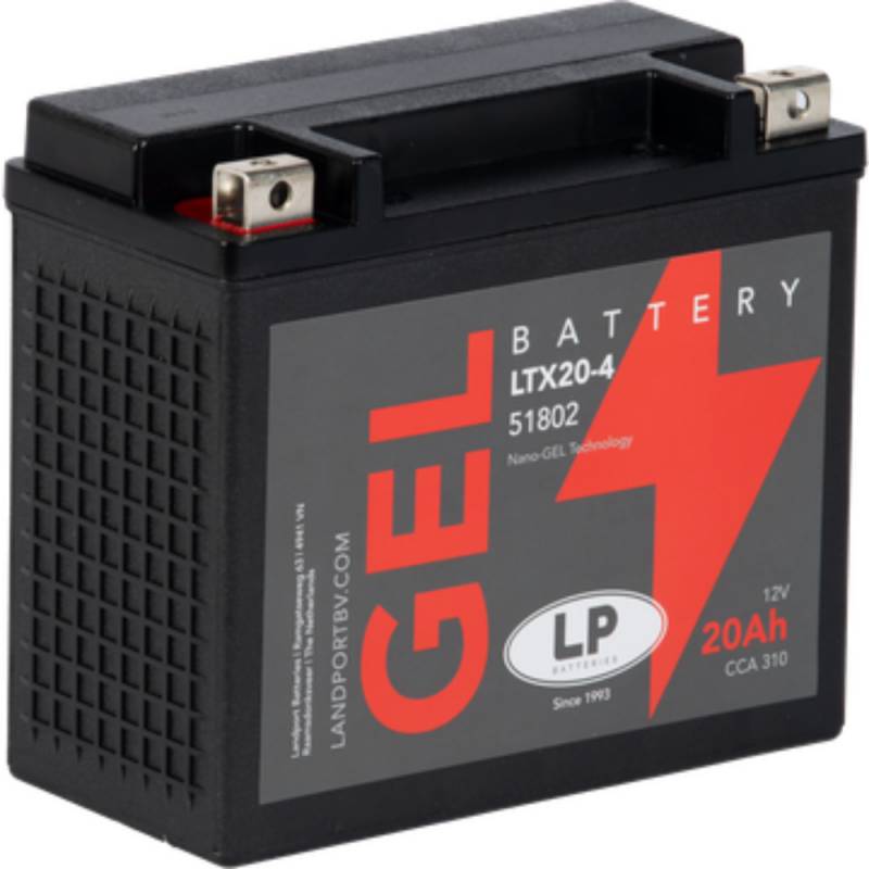 Batterie 12V 20Ah für Motorrad Startbatterie MG LTX20-4 von Landport