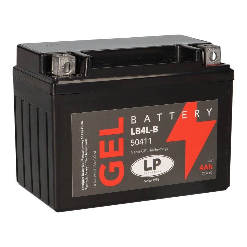 Batterie 12V 4Ah für Motorrad Startbatterie MG LB4-3 von Landport