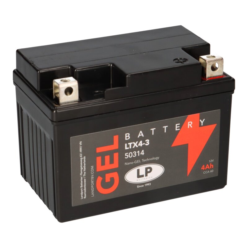 Batterie 12V 4Ah für Motorrad Startbatterie MG LTX4-3 Batterie 12V 4Ah für Motorrad Startbatterie MG LTX4-3 von Landport