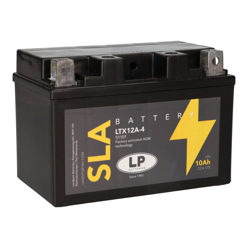 Batterie AGM SLA 12V 10Ah für Motorrad Startbatterie MS LTX12A-4 von Landport