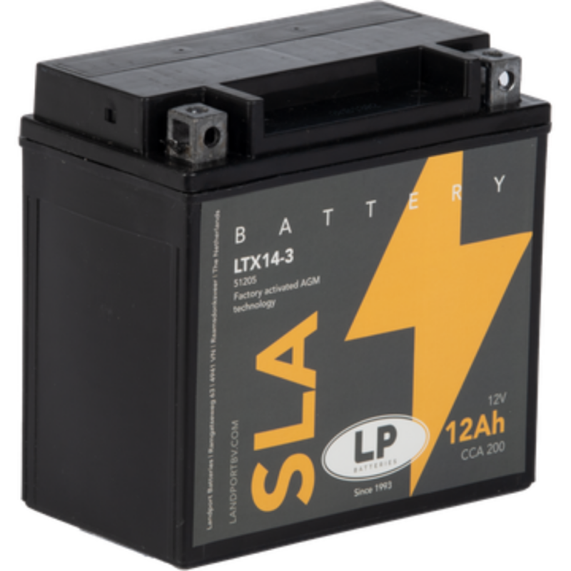Batterie AGM SLA 12V 12Ah für Motorrad Startbatterie MS LTX14-3 von Landport