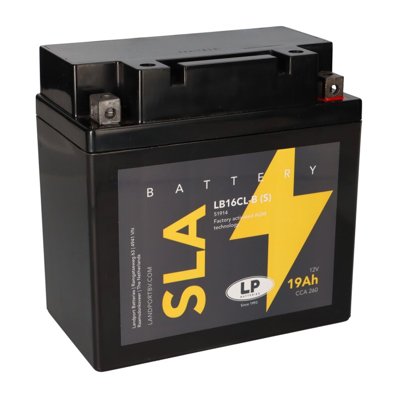 Batterie AGM SLA 12V 19Ah für Motorrad Startbatterie MS LB16CL-B (S) von Landport