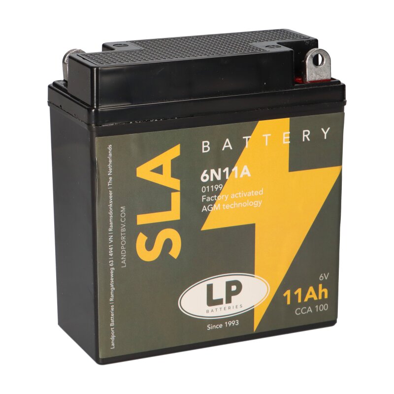 Batterie AGM SLA 6V 11Ah für Motorrad Startbatterie MS 6N11A Batterie AGM SLA 6V 11Ah für Motorrad Startbatterie MS 6N11A von Landport