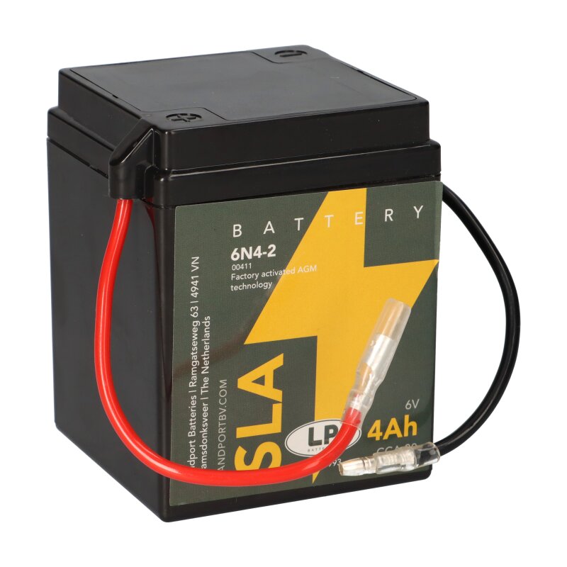 Batterie AGM SLA 6V 4Ah für Motorrad Startbatterie MS 6N4-2 Batterie AGM SLA 6V 4Ah für Motorrad Startbatterie MS 6N4-2 von Landport