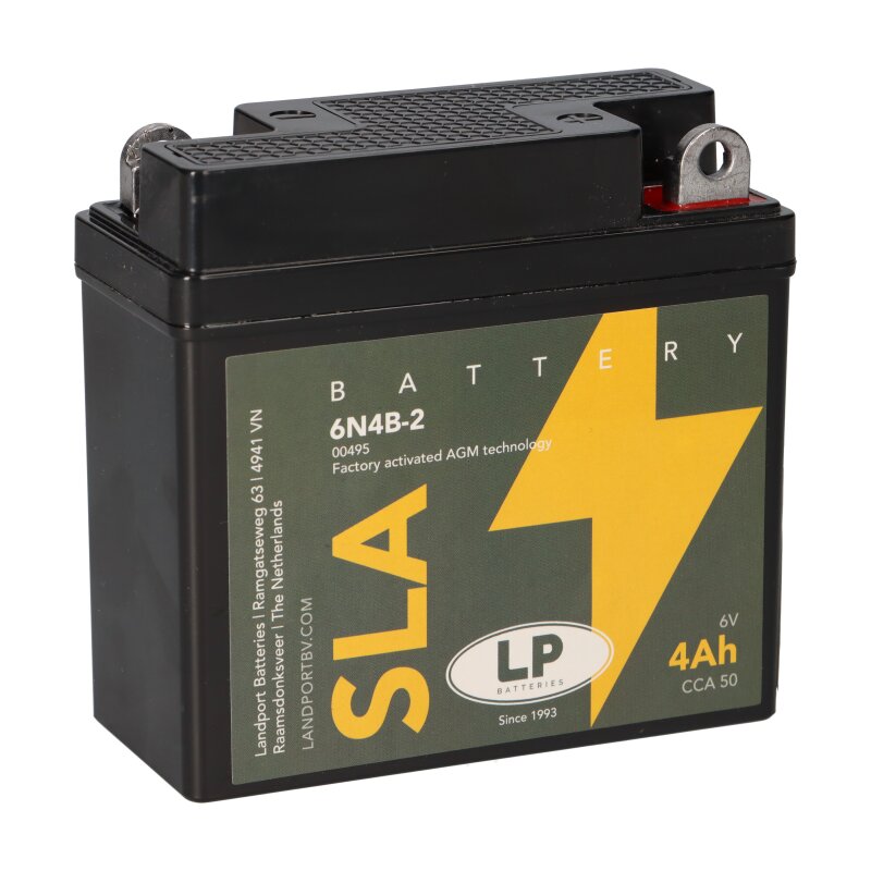 Batterie AGM SLA 6V 4Ah für Motorrad Startbatterie MS 6N4B-2 Batterie AGM SLA 6V 4Ah für Motorrad Startbatterie MS 6N4B-2 von Landport