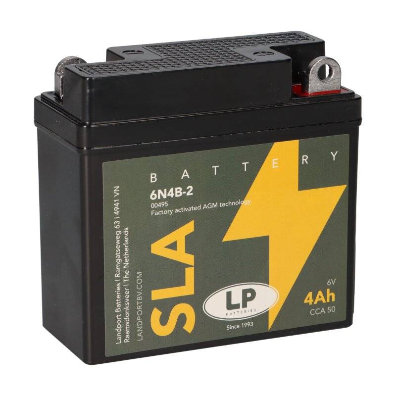 Batterie AGM SLA 6V 4Ah für Motorrad Startbatterie MS 6N4B-2 von Landport