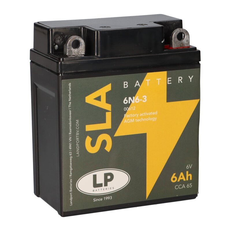 Batterie AGM SLA 6V 6Ah für Motorrad Startbatterie MS 6N6-3 Batterie AGM SLA 6V 6Ah für Motorrad Startbatterie MS 6N6-3 von Landport