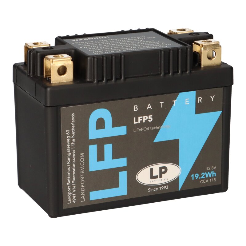 Batterie LiFePO4 12,8V 19,2Wh für Motorrad Startbatterie ML LFP5 Batterie LiFePO4 12,8V 19,2Wh für Motorrad Startbatterie ML LFP5 von Landport