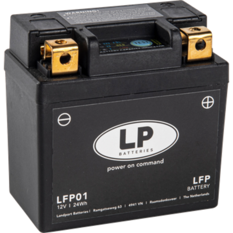 Batterie LiFePO4 12,8V 24Wh für Motorrad Startbatterie ML LFP01 von Landport