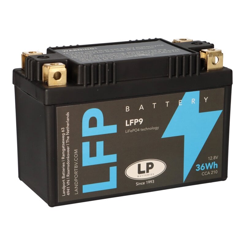 Batterie LiFePO4 12,8V 36Wh für Motorrad Startbatterie ML LFP9 von Landport