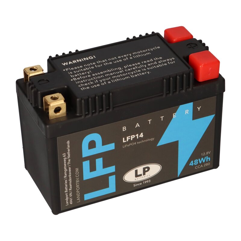 Batterie LiFePO4 12,8V 48Wh für Motorrad Startbatterie ML LFP14 von Landport