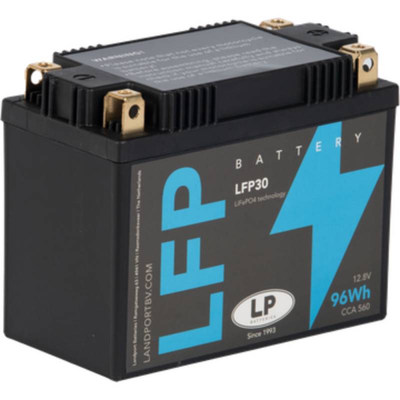 Batterie LiFePO4 12,8V 96Wh für Motorrad Startbatterie ML LFP30 von Landport