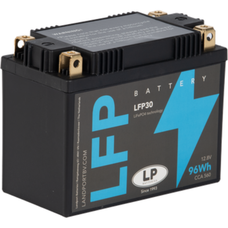 Batterie LiFePO4 12,8V 96Wh für Motorrad Startbatterie ML LFP30 Batterie LiFePO4 12,8V 96Wh für Motorrad Startbatterie ML LFP30 von Landport