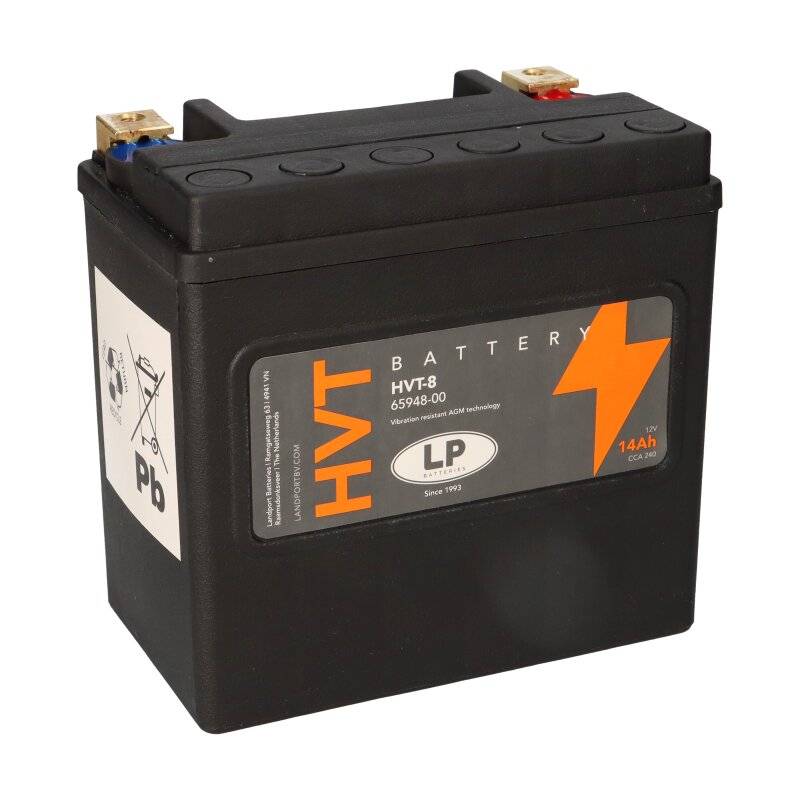 Batterie Nano-Gel 12V 14Ah für Motorrad Startbatterie MH HVT-8 von Landport