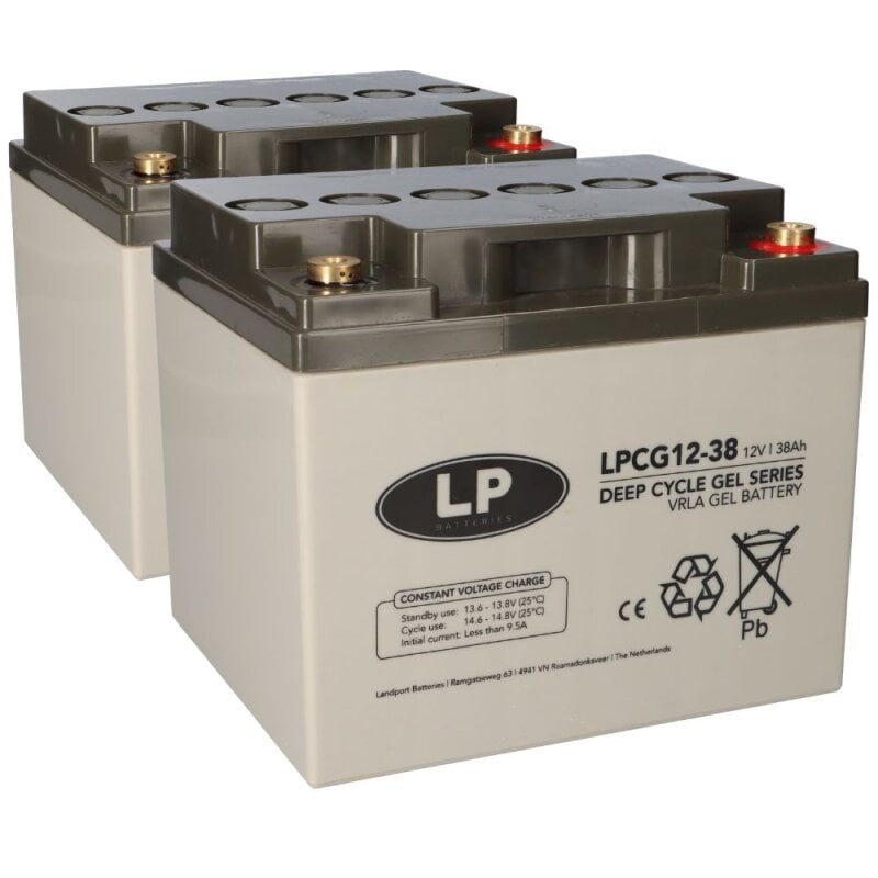 Bleigel Akku 2x 12V 38Ah kompatibel zu Rollstuhl E-Mobil Seniorenmobil u.a. Bleigel Akku 2x 12V 38Ah kompatibel zu Rollstuhl E-Mobil Seniorenmobil u.a. von Landport