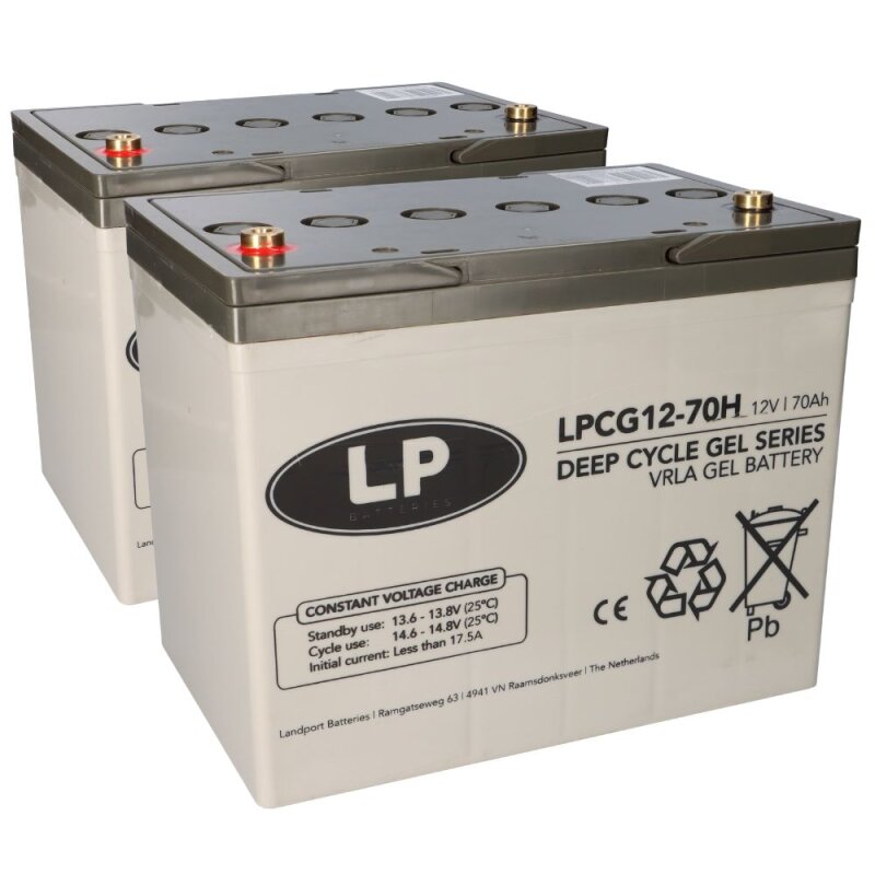 Bleigel Akku 2x 12V 70Ah kompatibel zu Rollstuhl E-Mobil Seniorenmobil u.a. Bleigel Akku 2x 12V 70Ah kompatibel zu Rollstuhl E-Mobil Seniorenmobil u.a. von Landport