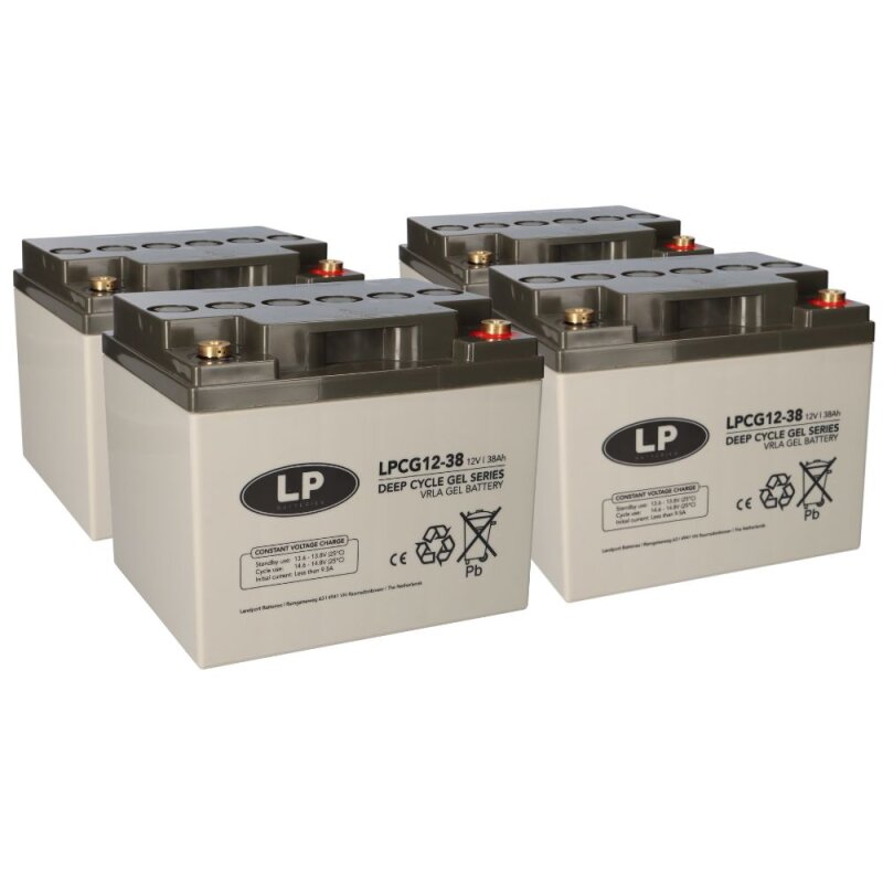 Bleigel Akku 4x 12V 38Ah kompatibel zu Rollstuhl E-Mobil Seniorenmobil u.a. Bleigel Akku 4x 12V 38Ah kompatibel zu Rollstuhl E-Mobil Seniorenmobil u.a. von Landport
