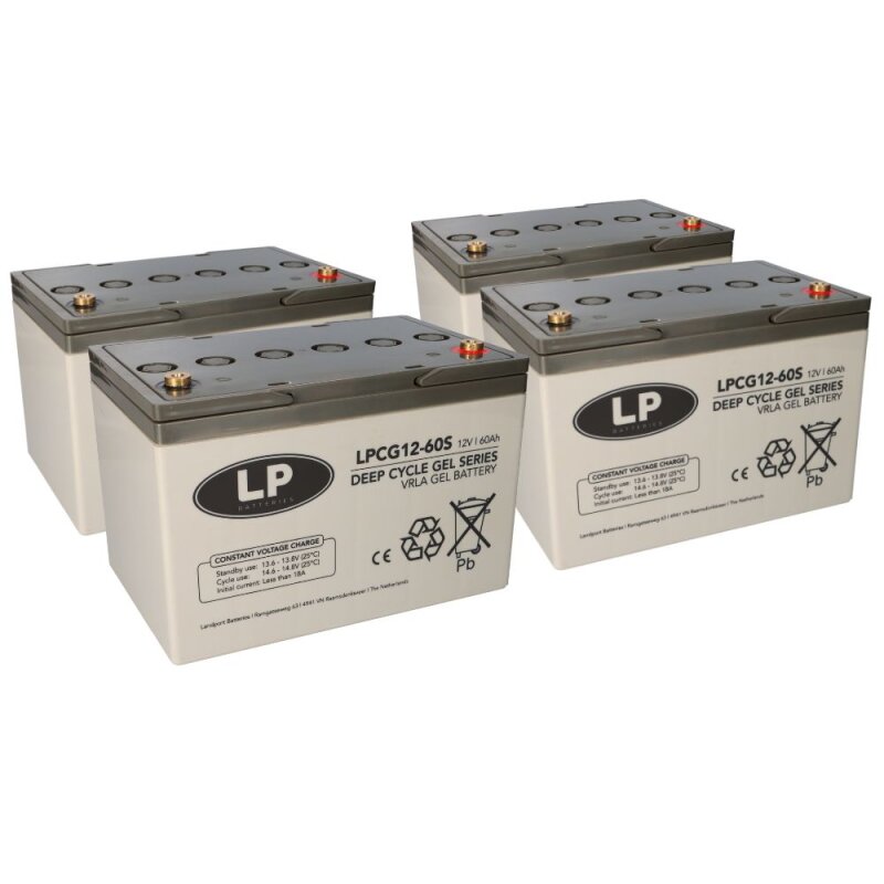 Bleigel Akku 4x 12V 60Ah kompatibel zu Rollstuhl E-Mobil Seniorenmobil u.a. Bleigel Akku 4x 12V 60Ah kompatibel zu Rollstuhl E-Mobil Seniorenmobil u.a. von Landport