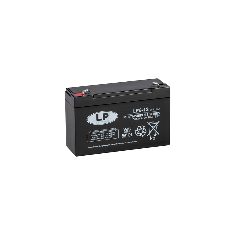 Landport Blei Akku LP6-12 VdS 6V 12Ah AGM T1 wartungsfrei Landport Blei Akku LP6-12 VdS 6V 12Ah AGM T1 wartungsfrei von Landport