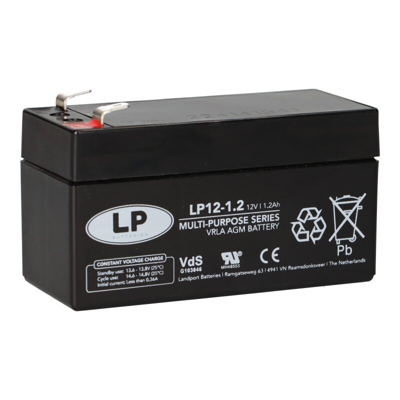 Landport Bleiakku 12V 1,2Ah AGM Batterie NSA LP12-1,2 T1 VdS Landport Bleiakku 12V 1,2Ah AGM Batterie NSA LP12-1,2 T1 VdS von Landport
