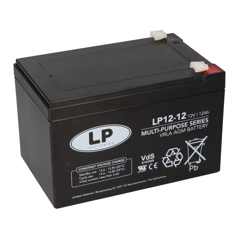 Landport Bleiakku 12V 12Ah AGM Batterie NSA LP12-12 T2 VdS Landport Bleiakku 12V 12Ah AGM Batterie NSA LP12-12 T2 VdS von Landport