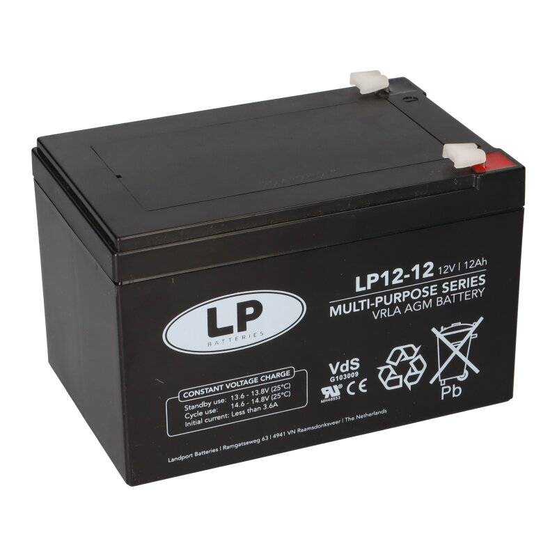 Landport Bleiakku 12V 12Ah AGM Batterie NSA LP12-12 T2 VdS von Landport