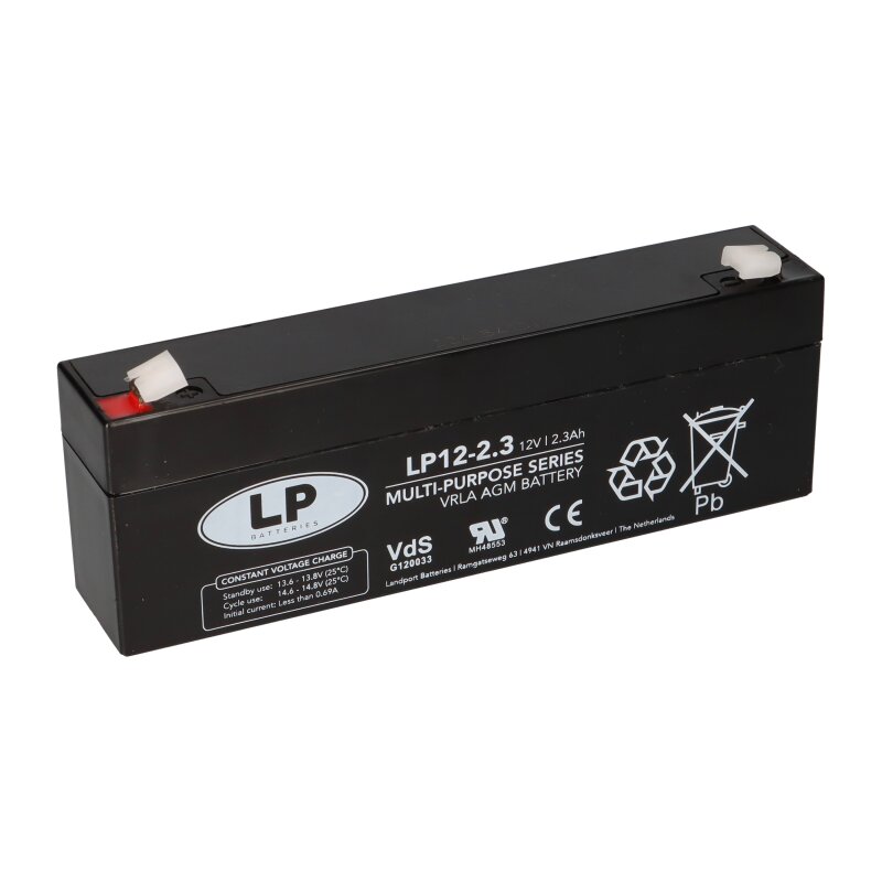 Landport Bleiakku 12V 2,3Ah AGM Batterie NSA LP12-2,3 T1 VdS Landport Bleiakku 12V 2,3Ah AGM Batterie NSA LP12-2,3 T1 VdS von Landport