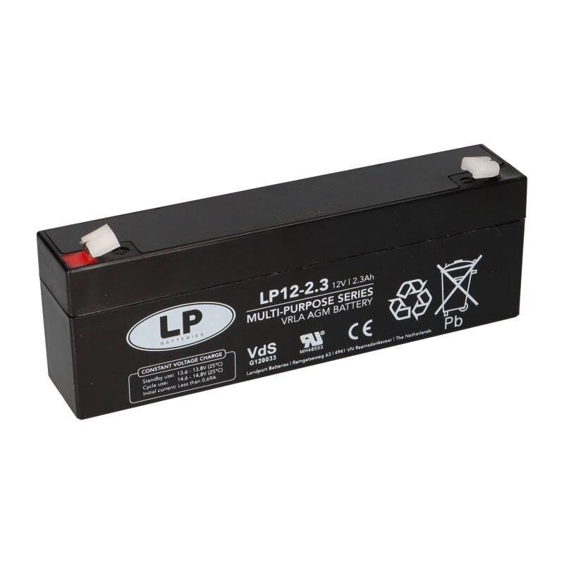 Landport Bleiakku 12V 2,3Ah AGM Batterie NSA LP12-2,3 T1 VdS von Landport